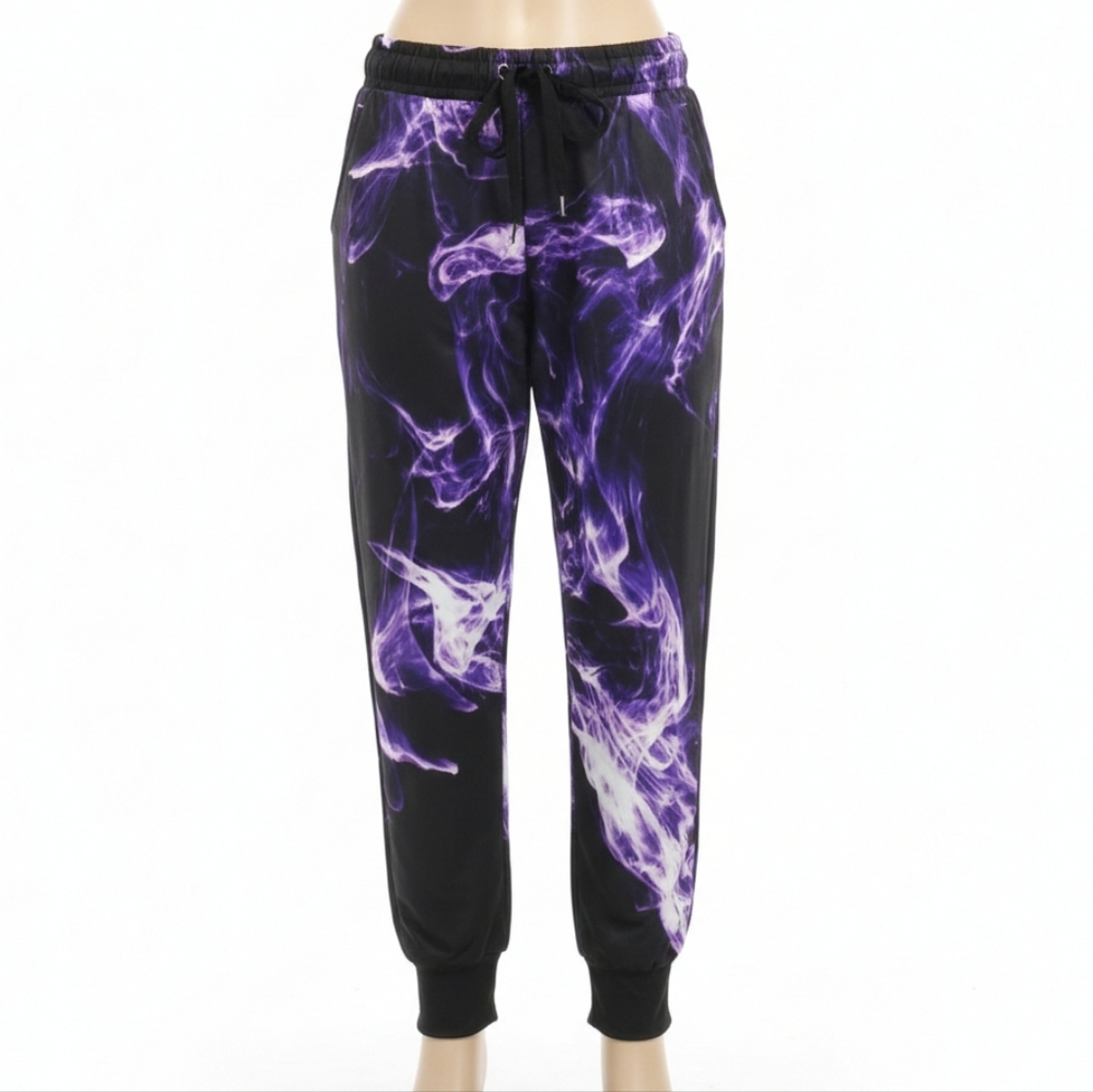 Purple and Black Graphic Joggers **2/$35**